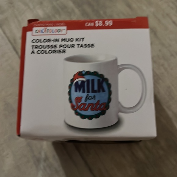 NWT Color-In Mug Kit - Milk for Santa Mug - Kids Christmas Crafts - Holiday Gift - Picture 6 of 7